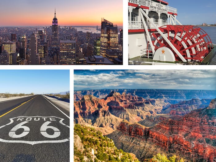 Différents visgaes des USA
